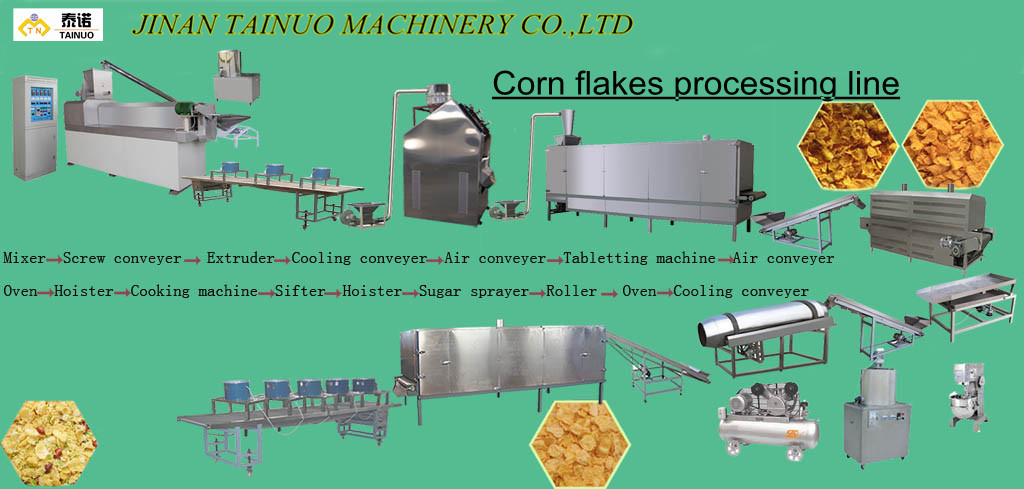 Full Automatic Breakfast Cereal/Corn Flakes Making Machine