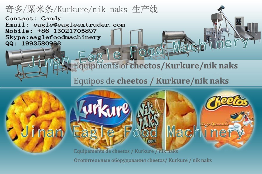 Jinan Eagle Extrusion corn cheetos nik nak kurkure making machines
