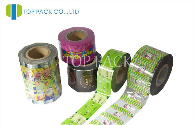 Plastic Laminated Packaging Film Roll For Seeds / Snack , 3 Inch Diameter Laminating Film