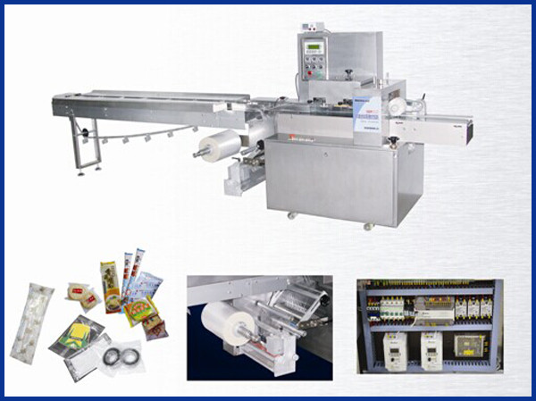 Automatic Lower Feeding Flow Pack Machine For Soap , Biscuit , Cookie , Cakes