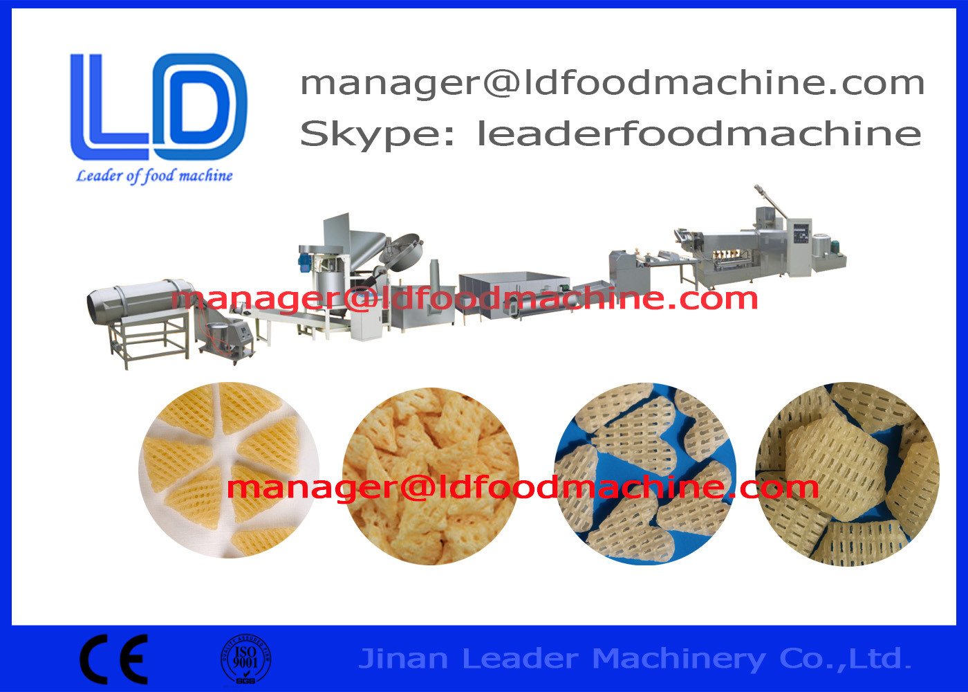 380V 50HZ 3D Snack Pellet Making Equipment Three phases With Corn Starch