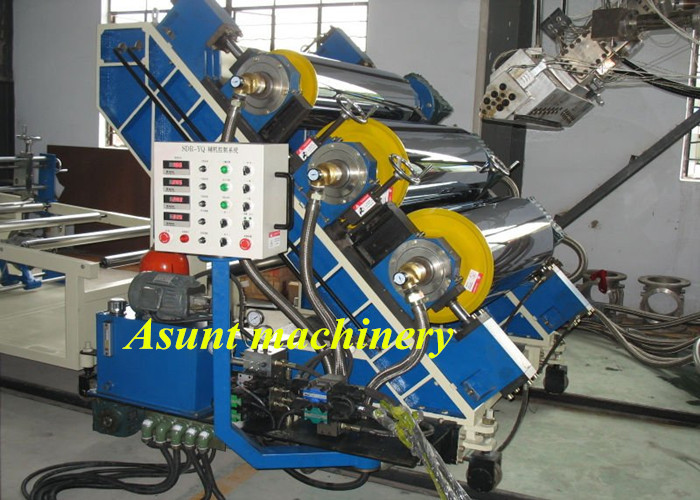 Single - layer PET Plastic Sheet Extrusion Machine With  three roller calander